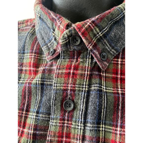 L.L.Bean Plaid Flannel Shirt Men’s L Traditional Fit Button Down Winter Outdoors - Picture 3 of 6